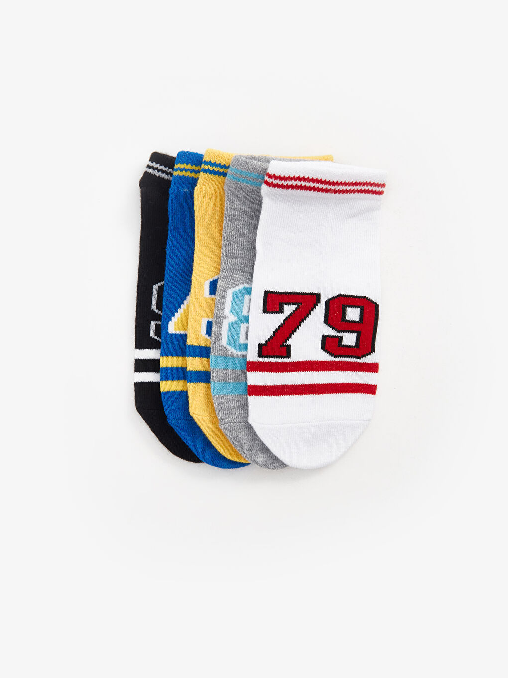 Patterned Boys Trainer Socks 5 Pack-1