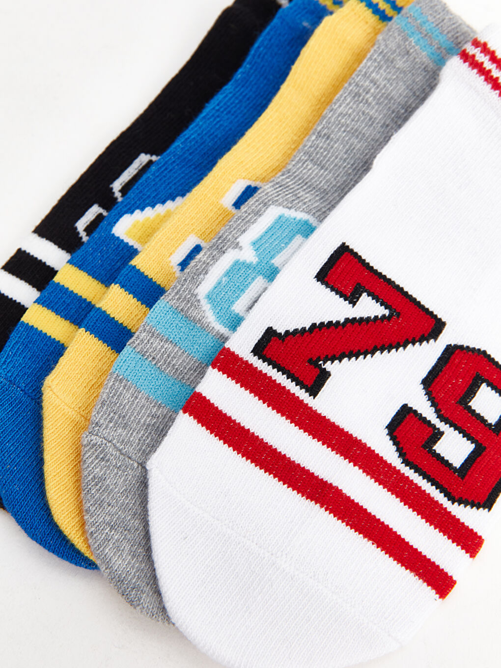 Patterned Boys Trainer Socks 5 Pack-2