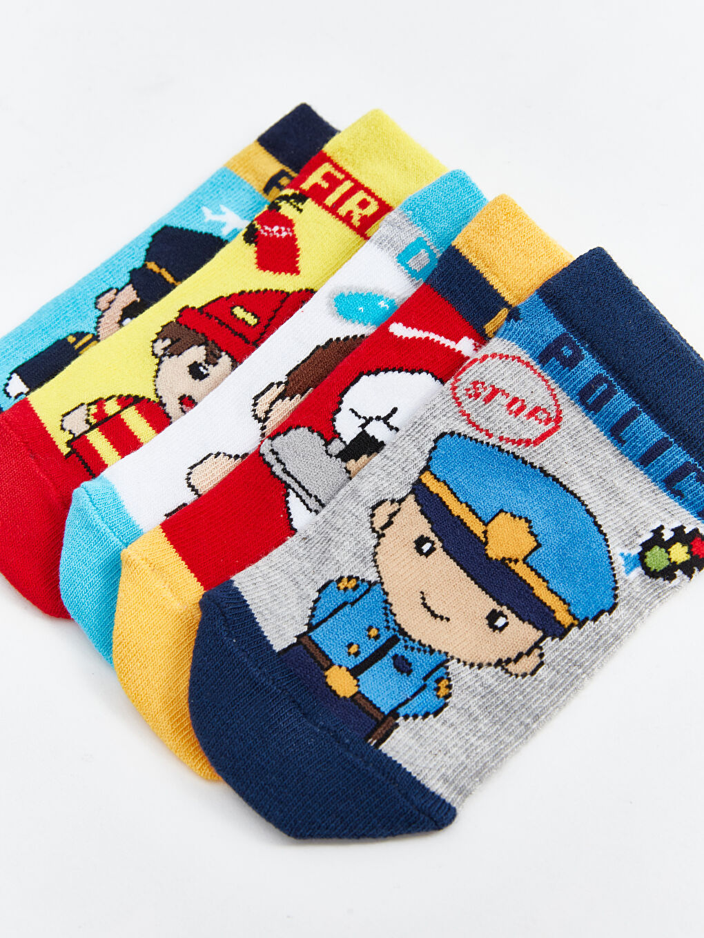 Karışık Desenli Erkek Çocuk Patik Çorap 5'li-2