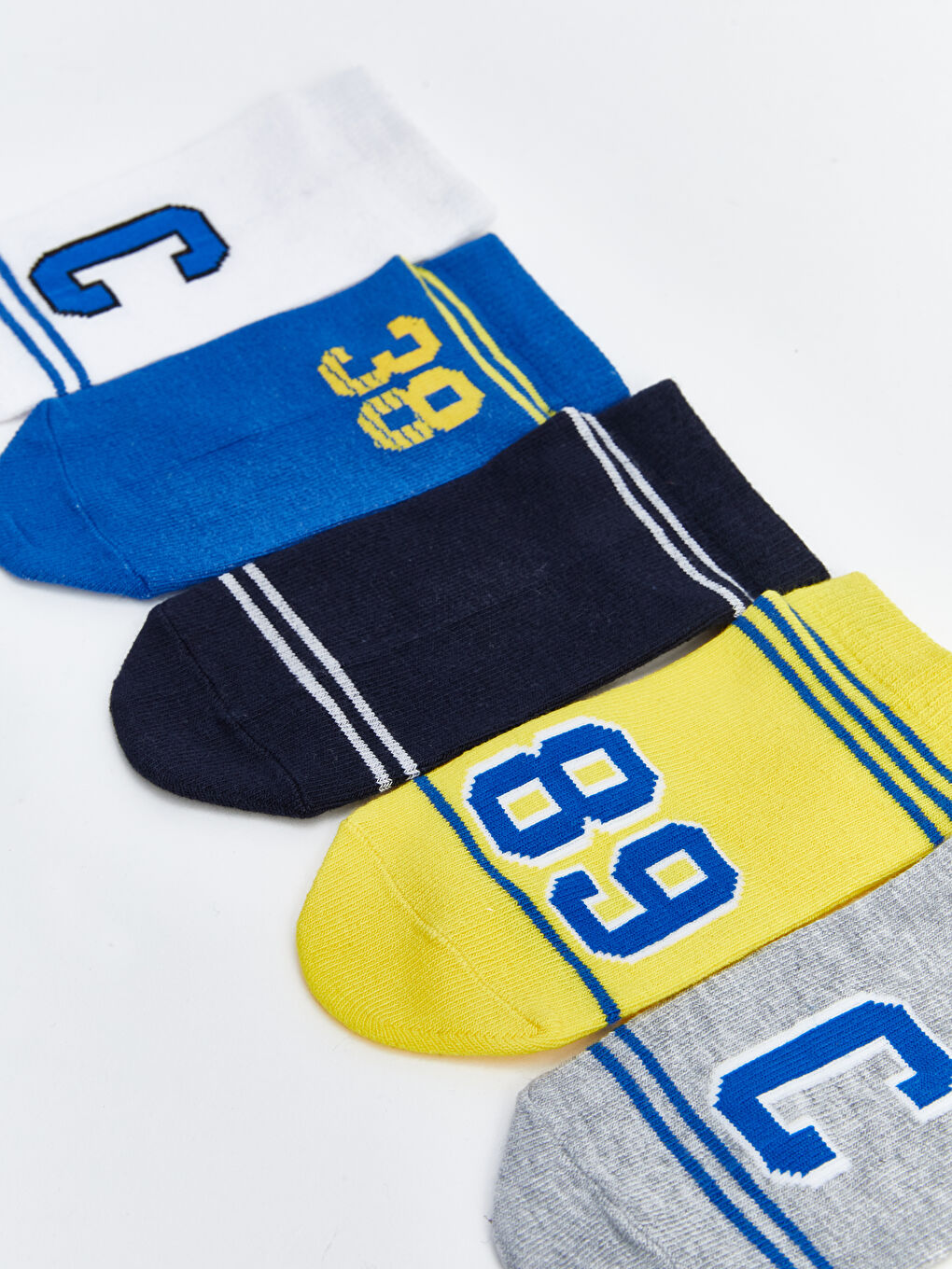 Karışık Desenli Erkek Çocuk Patik Çorap 5'li-2