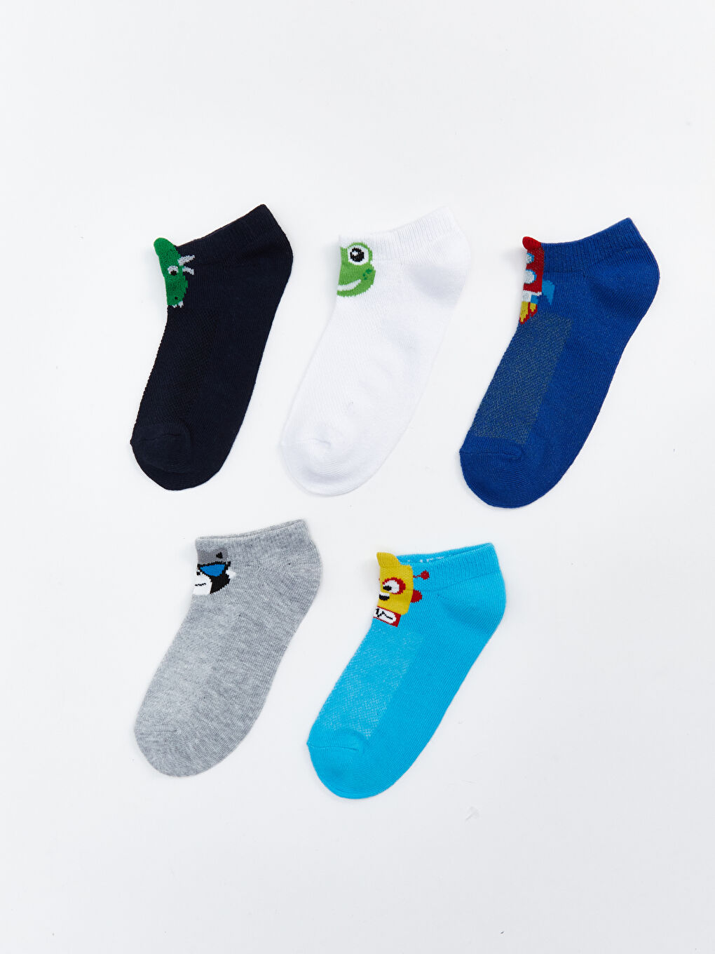 K.SHO LCW Kids Șosete scurte sport băieți cu model Pachet de 5