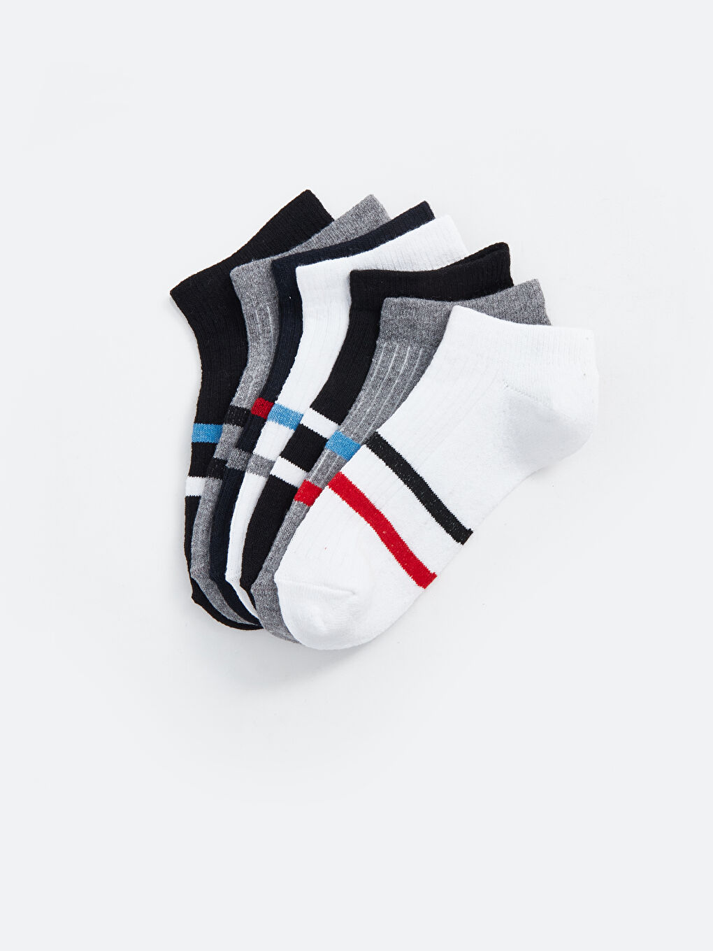 Смугасті шкарпетки для кросівок для хлопчиків, 7 упаковок-1