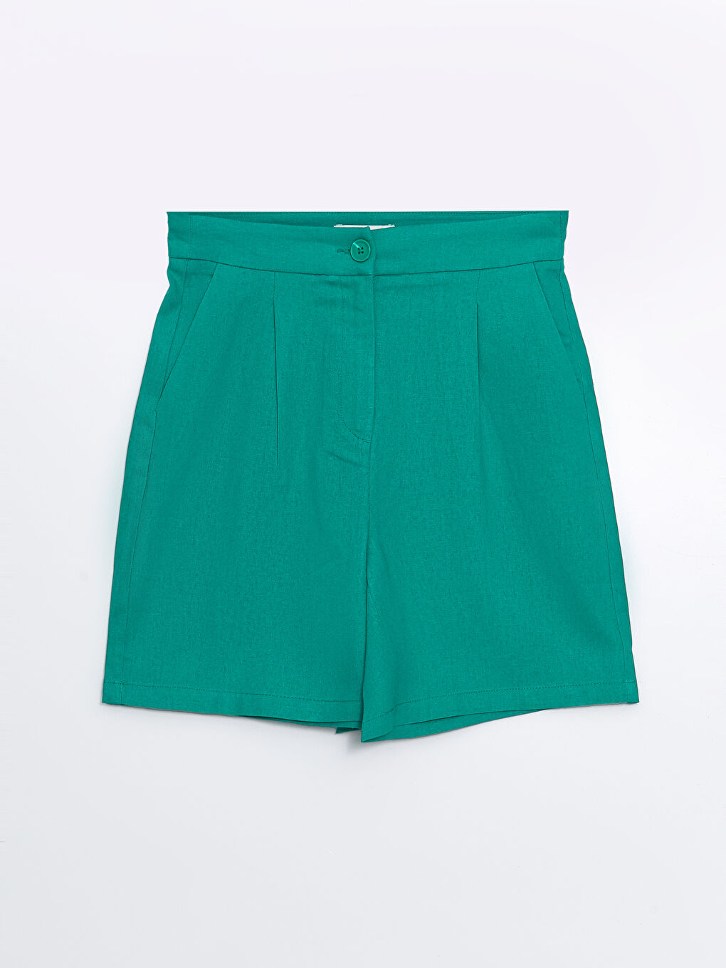 Loose Fit Plain Linen Blend Women's Shorts -S4ET65Z8-SMM