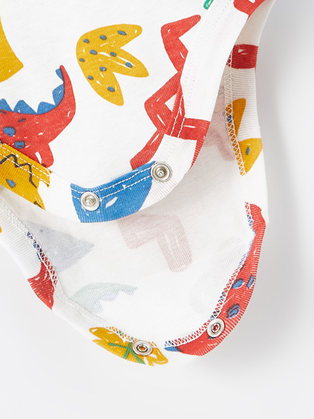 بدلة جسم أولاد رضع بياقة دائرية مطبوعة مع كباسين في منطقة الحفاض - مجموعتين-2