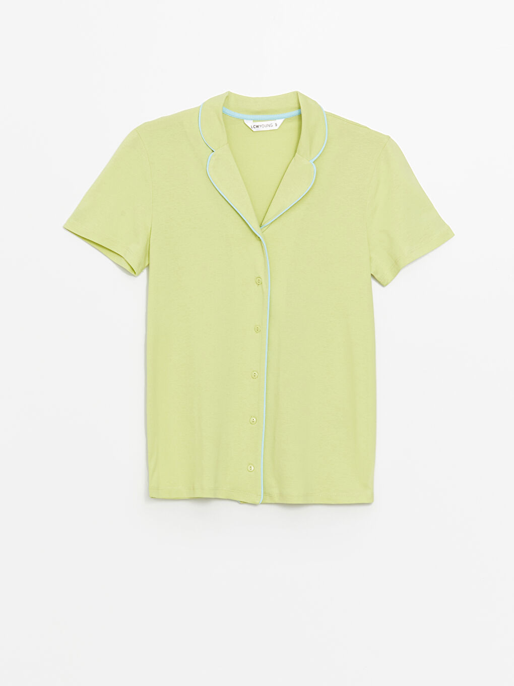 Shirt Collar Straight Short Sleeve Women Short Pajamas Set -S4ET97Z8-FV0