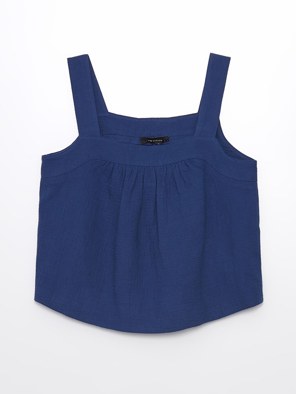 Blouse Unie à Col Carré pour Femmes-6