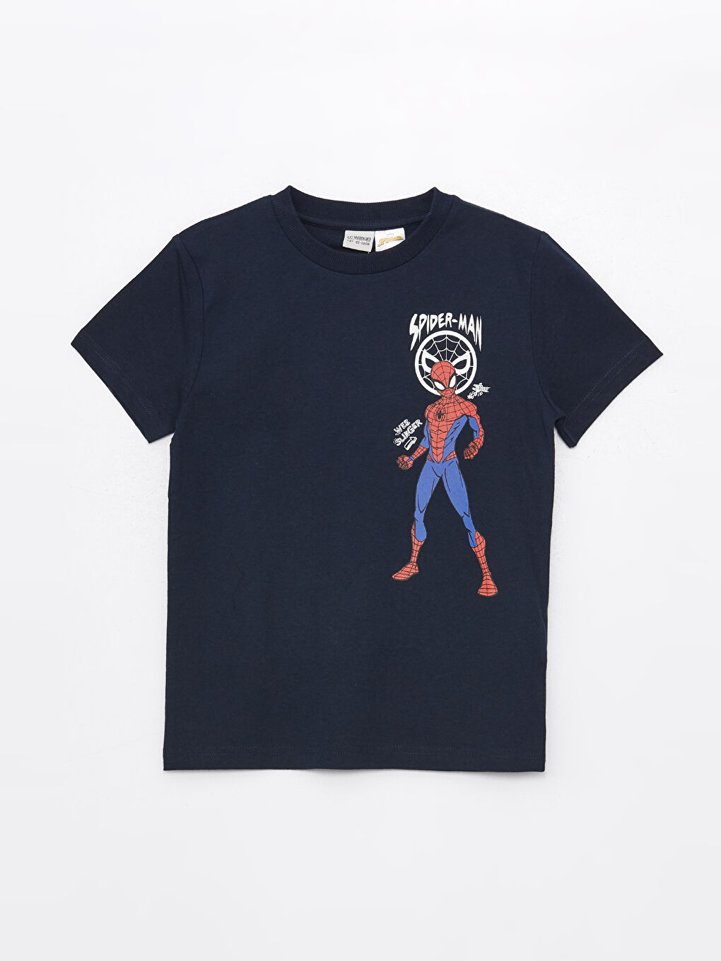 LCW Kids Crew Neck Spider-Man Printed Short Sleeve Boys' T-Shirt -S4EU87Z4-DWP