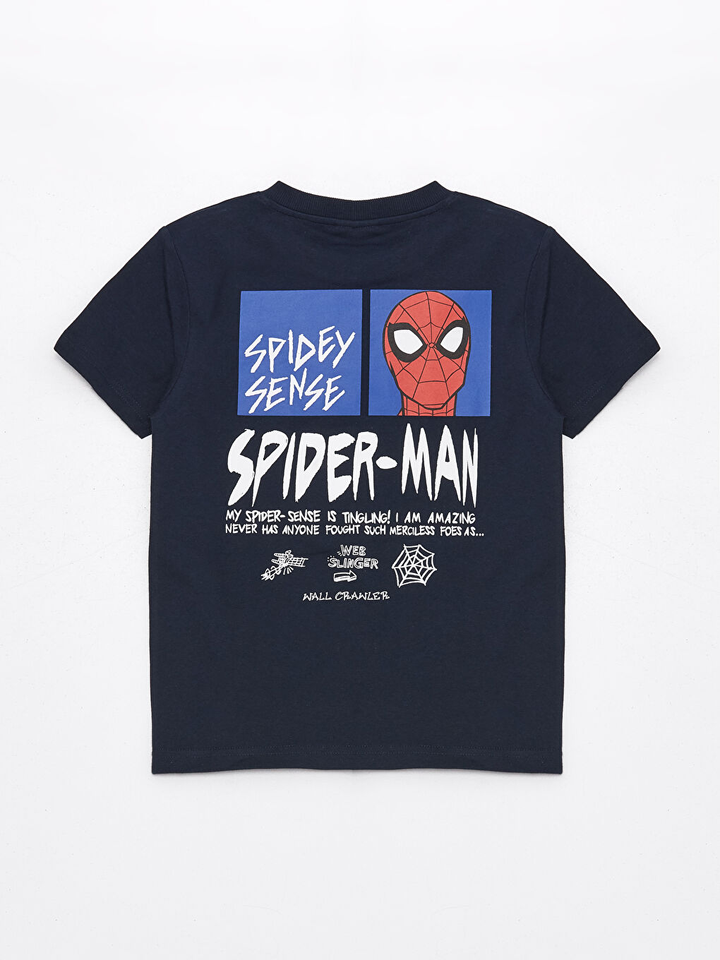 LCW Kids Crew Neck Spider-Man Printed Short Sleeve Boys' T-Shirt -S4EU87Z4-DWP