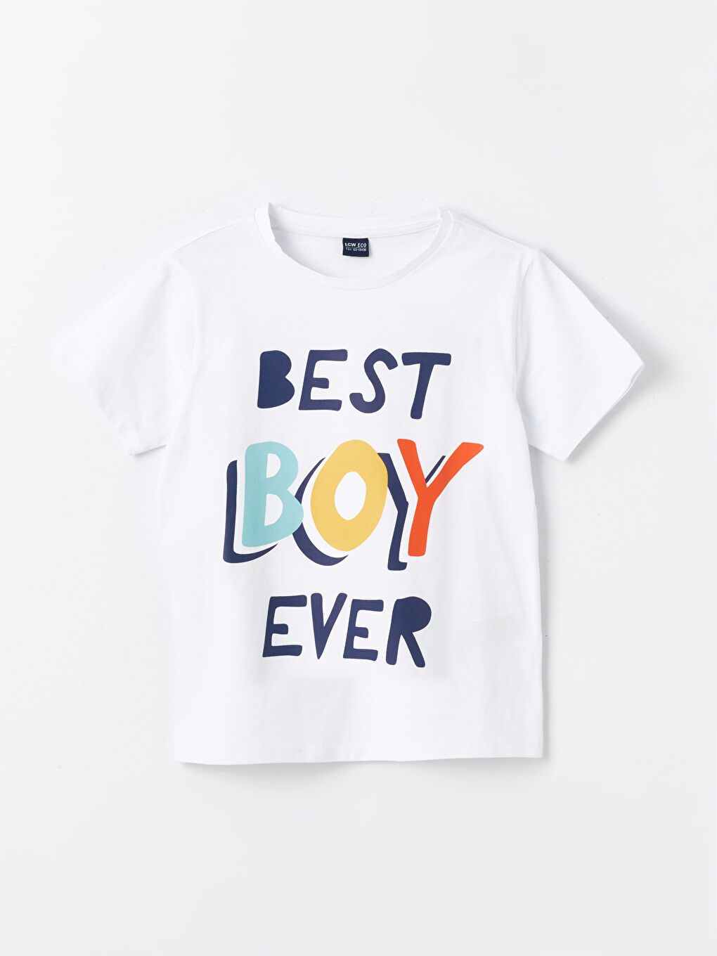 Beyaz Bisiklet Yaka Baskılı Kısa Kollu Erkek Çocuk Şortlu Pijama Takımı-1