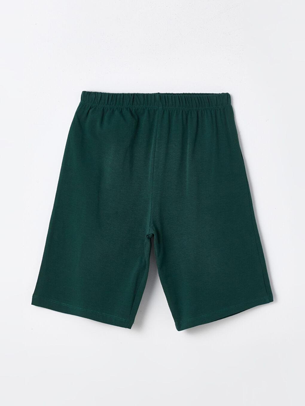 Beyaz Bisiklet Yaka Baskılı Kısa Kollu Erkek Çocuk Şortlu Pijama Takımı-3