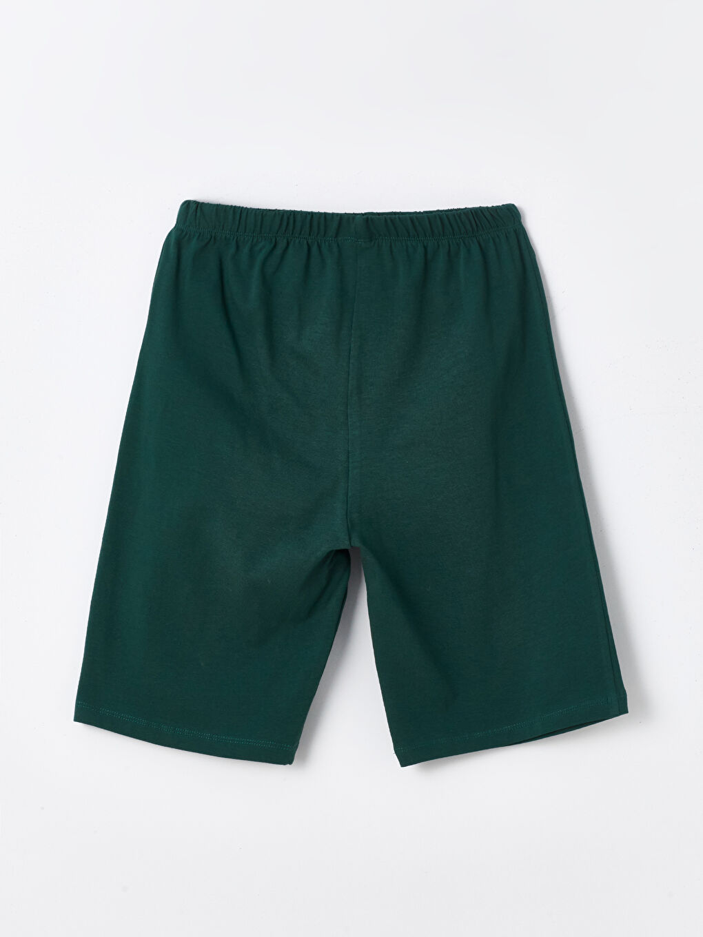 Beyaz Bisiklet Yaka Baskılı Kısa Kollu Erkek Çocuk Şortlu Pijama Takımı-4