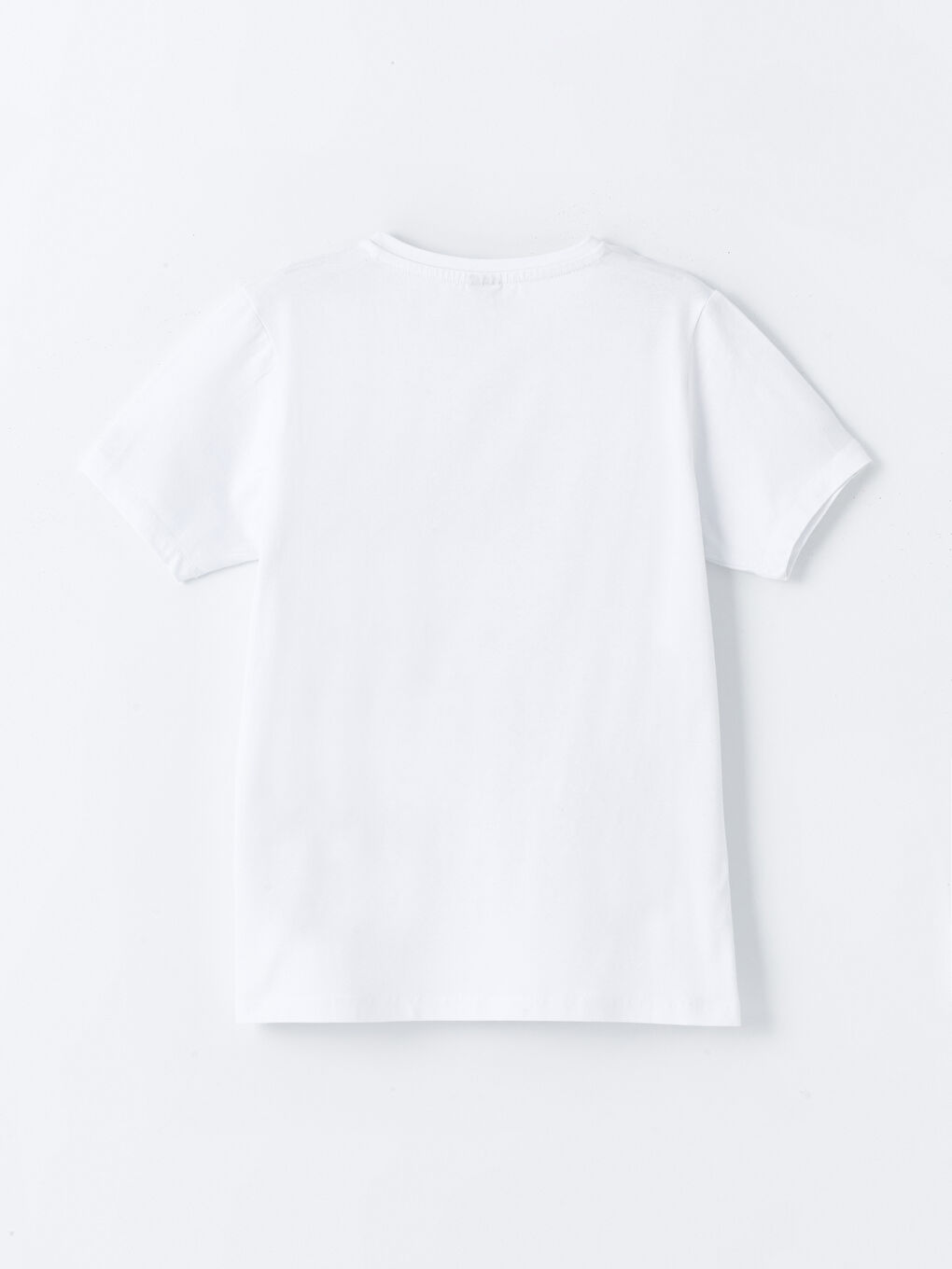 Beyaz Bisiklet Yaka Baskılı Kısa Kollu Erkek Çocuk Pijama Üst-1