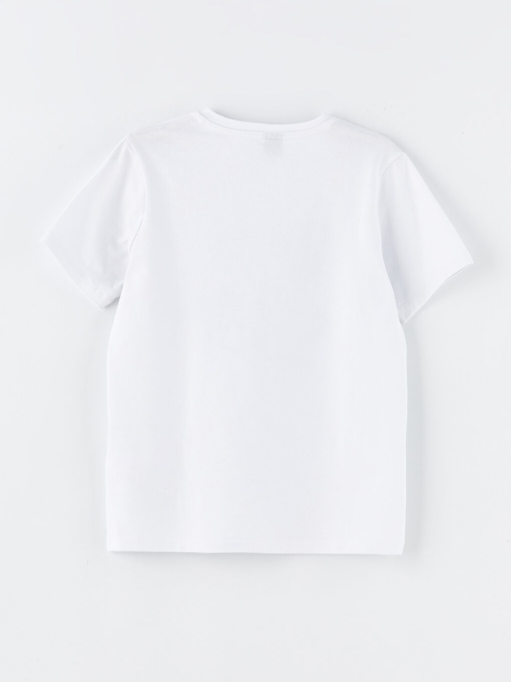 Beyaz Bisiklet Yaka Baskılı Kısa Kollu Erkek Çocuk Pijama Üst-1