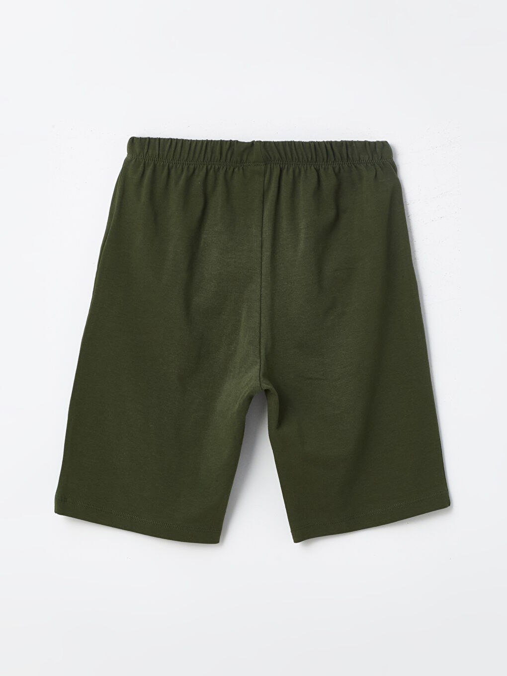 طقم بيجامة شورت بأكمام قصيرة مطبوع بياقة دائرية للأولاد-4