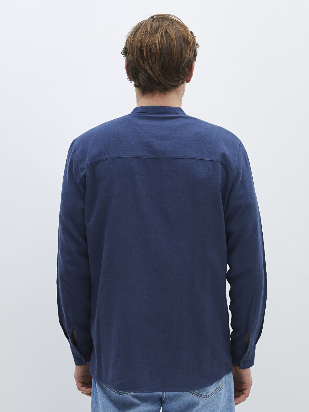 Muška košulja standardnog kroja od dobi tkanine, dugih rukava-4