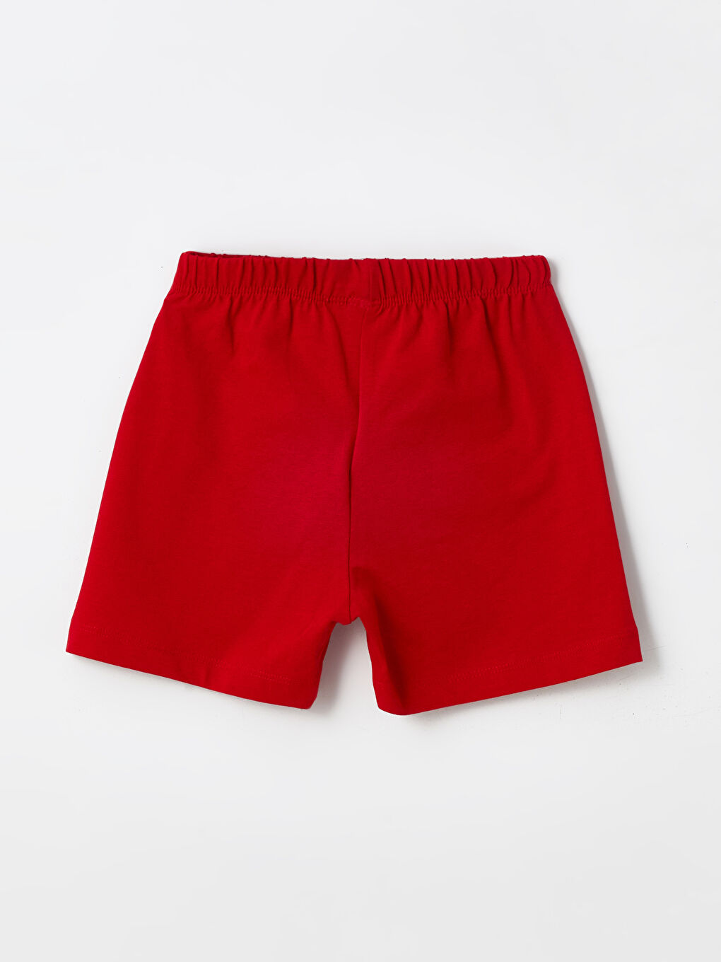 Beyaz Bisiklet Yaka Kısa Kollu Baskılı Erkek Bebek Şortlu Pijama Takımı-4