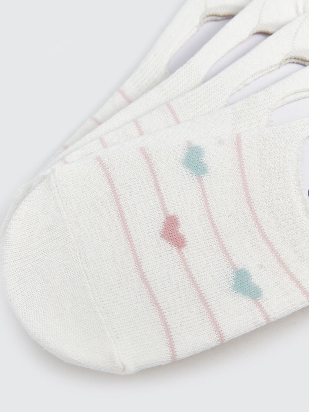 LCW DREAM Heart Patterned Women's Invisible Socks 5 Pack -S4EY14Z8-FDU