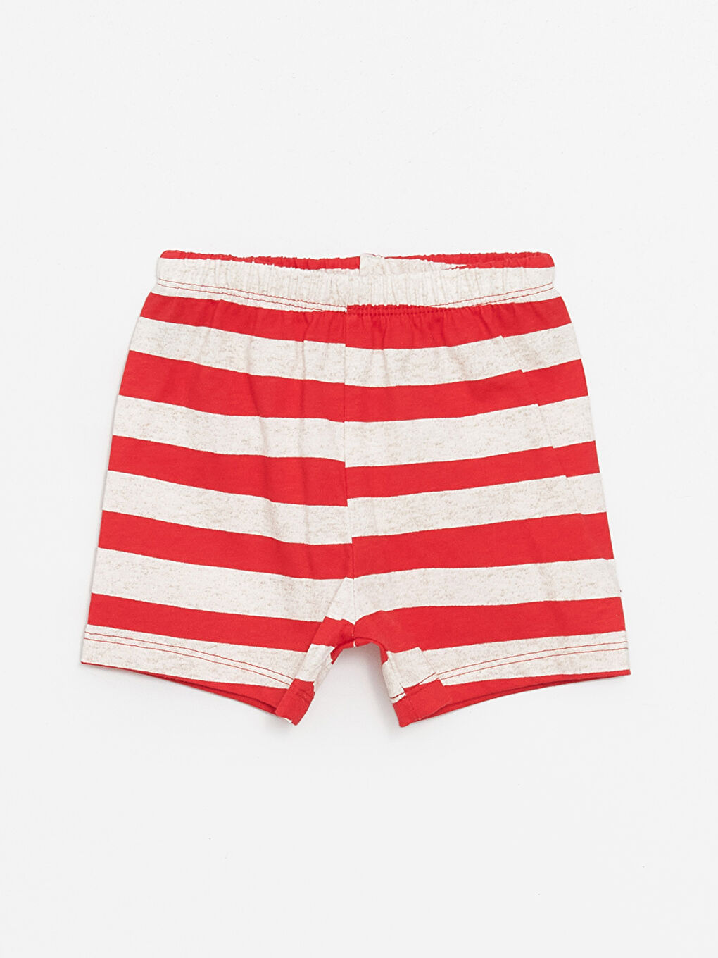 Kırmızı Bisiklet Yaka Kısa Kollu Baskılı Erkek Bebek Şortlu Pijama Takımı-2