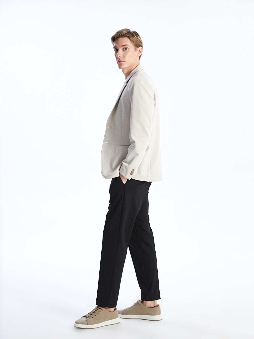 Siyah Slim Fit Erkek Pantolon-1