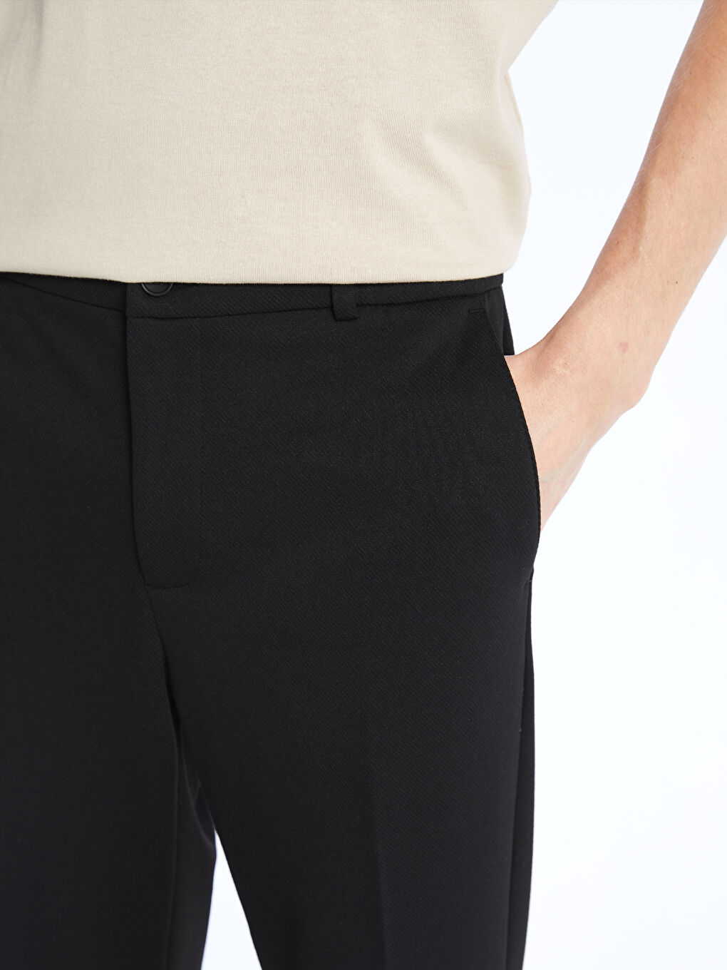 Siyah Slim Fit Erkek Pantolon-2