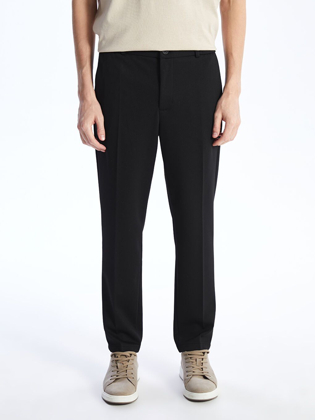 Siyah Slim Fit Erkek Pantolon-3