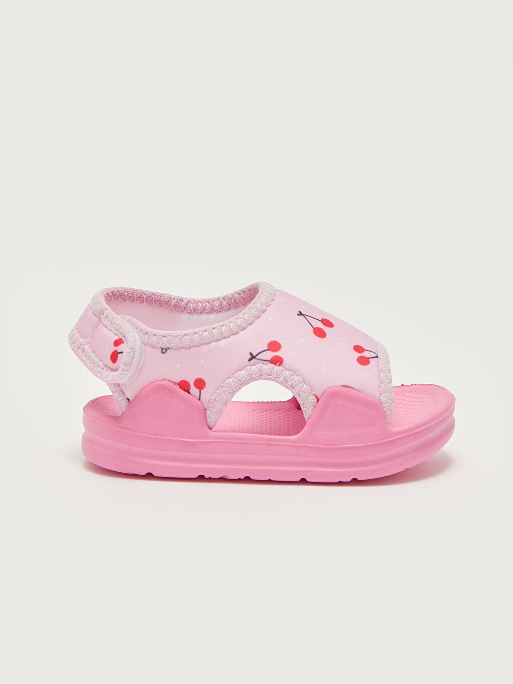 LCW STEPS Pembe Baskılı Cırt Cırtlı Kız Bebek Sandalet - 1