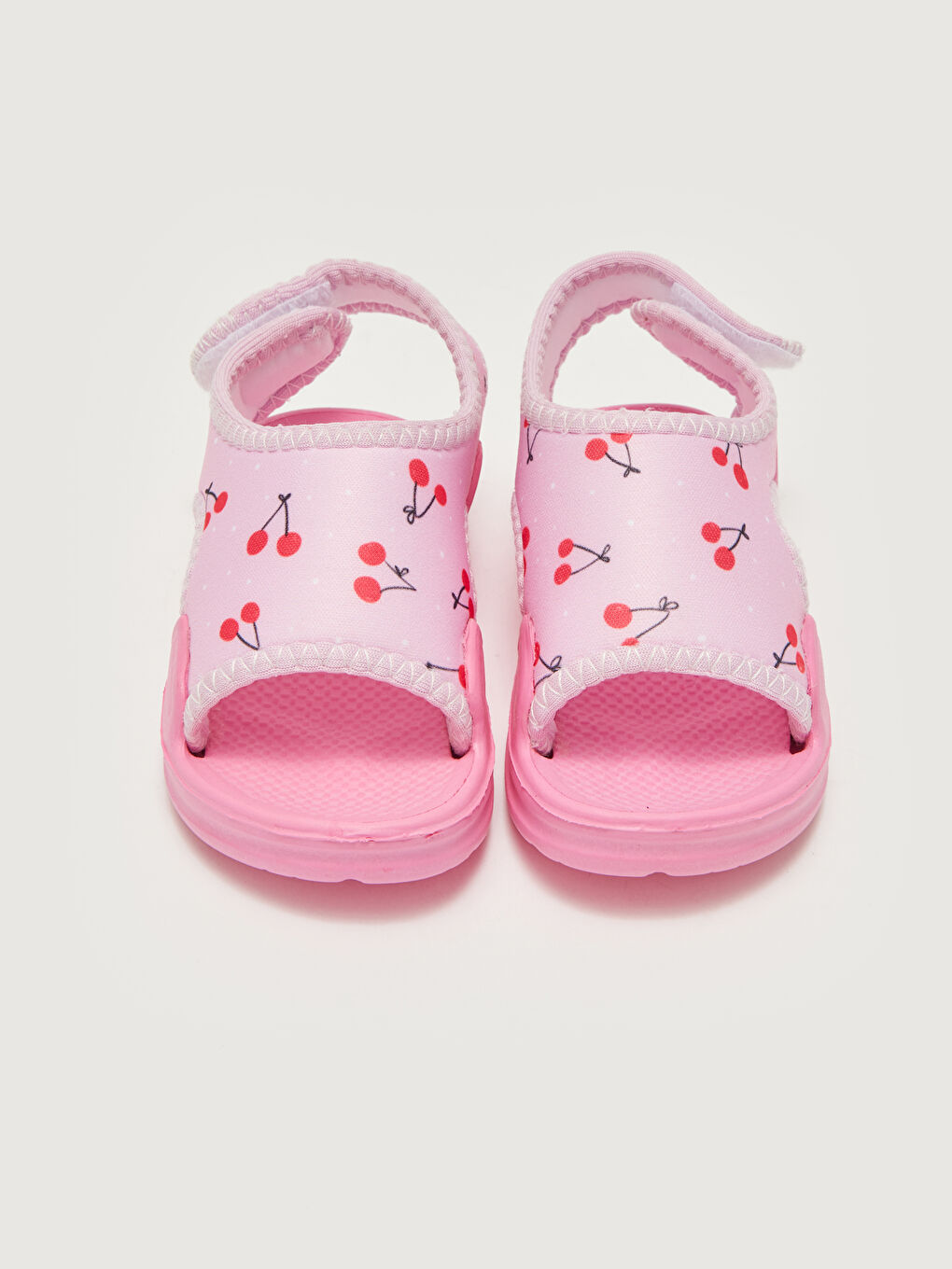 LCW STEPS Pembe Baskılı Cırt Cırtlı Kız Bebek Sandalet - 2