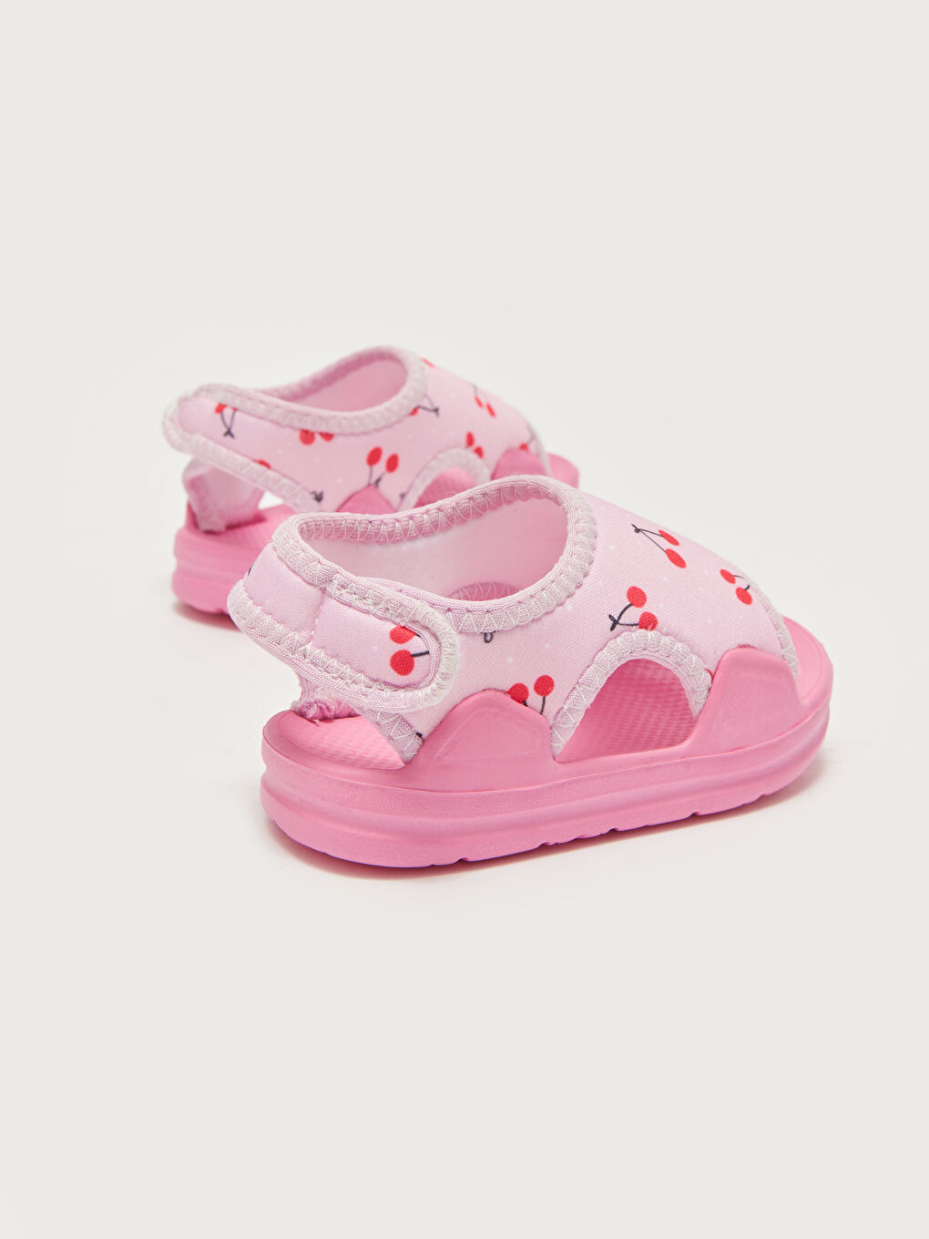 LCW STEPS Pembe Baskılı Cırt Cırtlı Kız Bebek Sandalet - 4