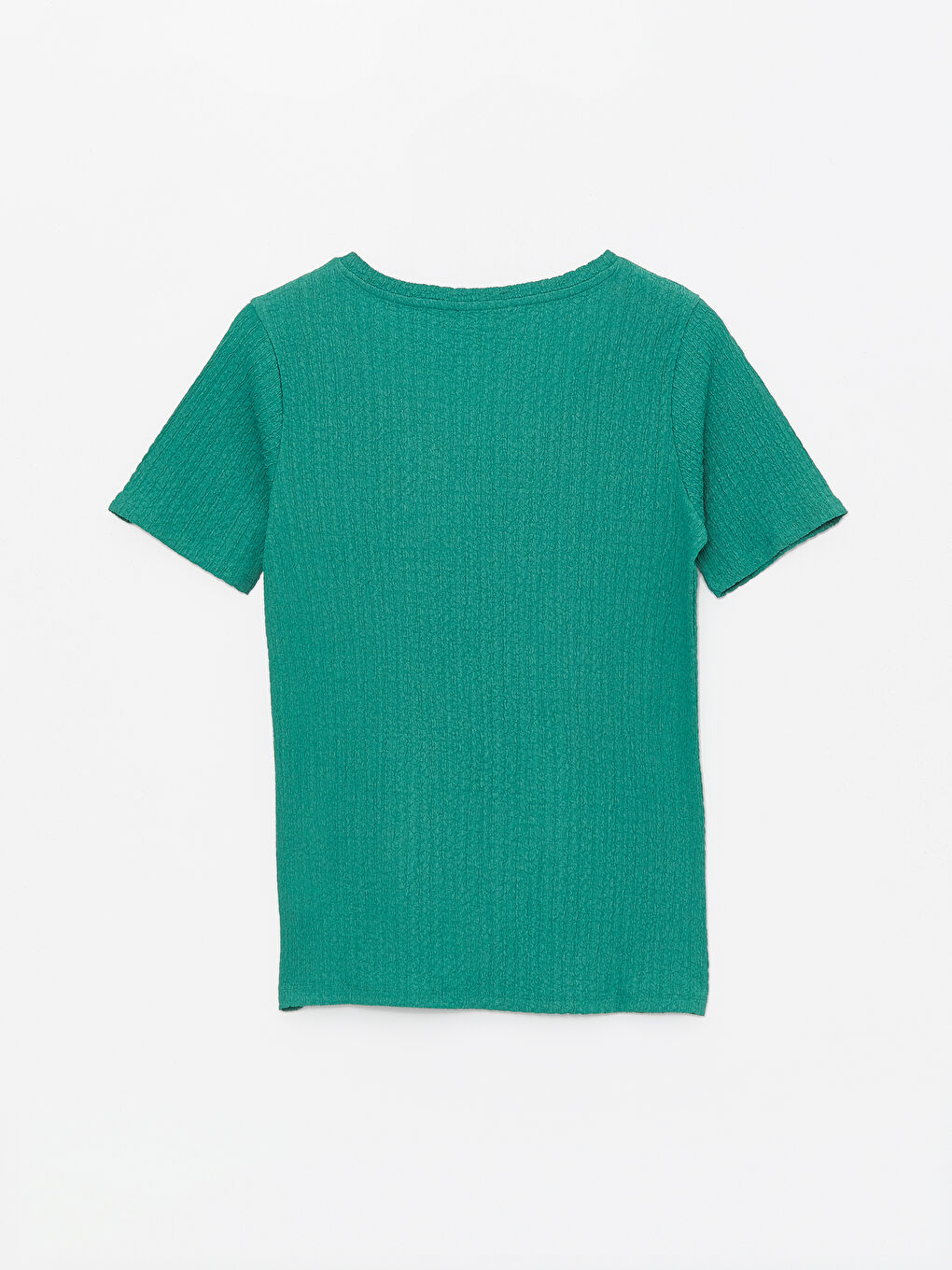 V-Neck Plain Short Sleeve Women's T-Shirt -S4FA10Z8-GRE