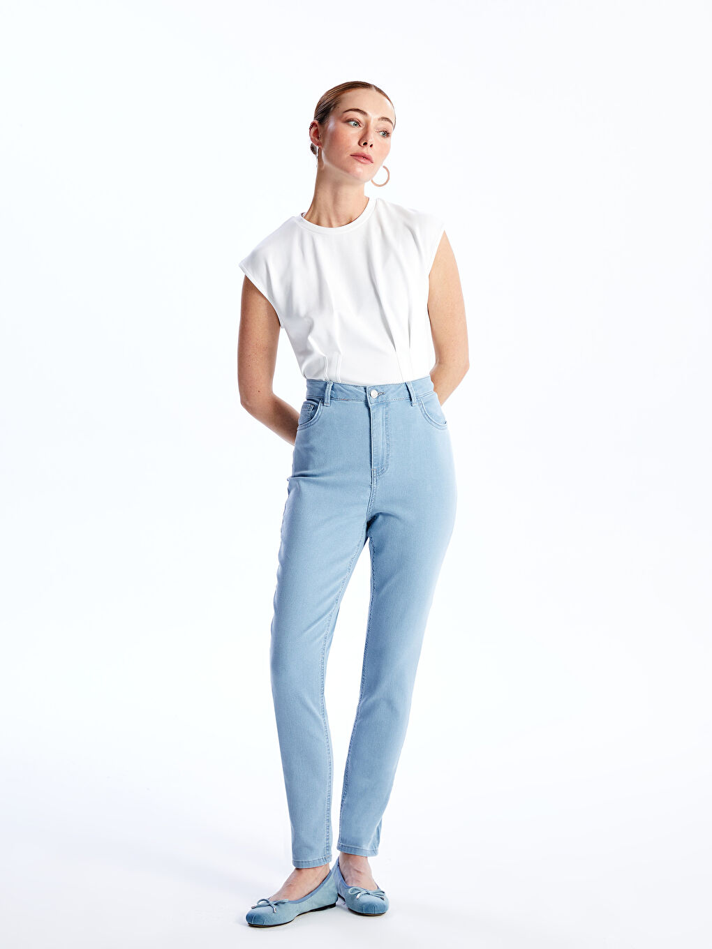 LCW ECO Açık İndigo Rodeo Jüpiter Süper Skinny Fit Kadın Jean Pantolon