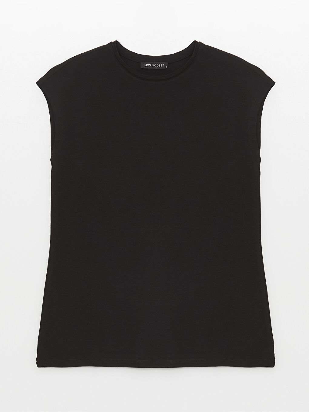 Crew Neck Plain Women's Tunic -S4FA75Z8-CVL