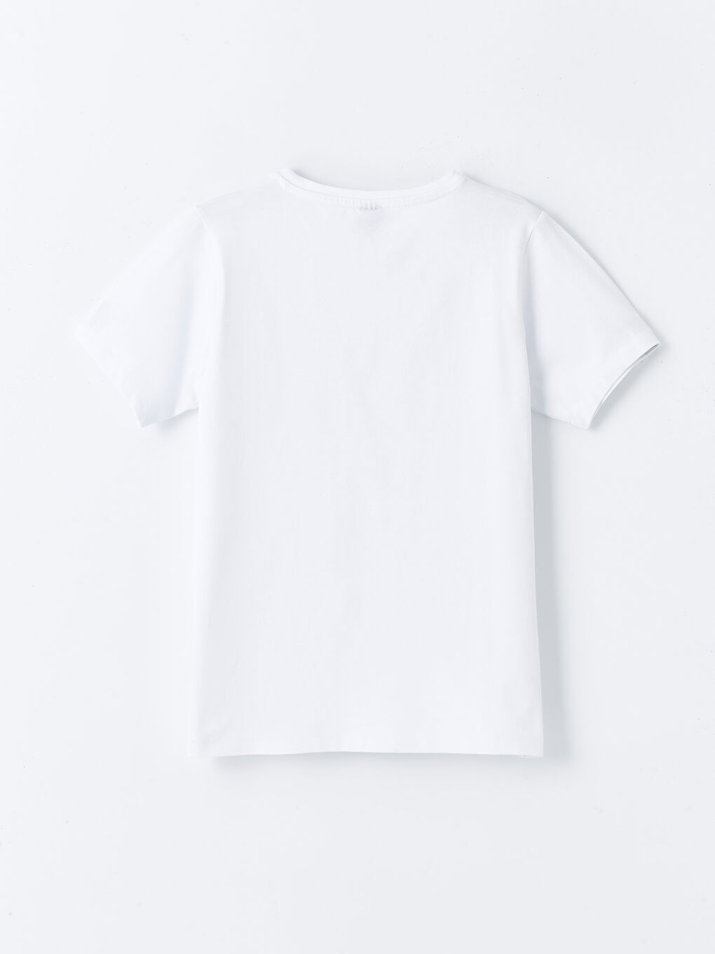 Beyaz Bisiklet Yaka Baskılı Kısa Kollu Erkek Çocuk Pijama Üst-1