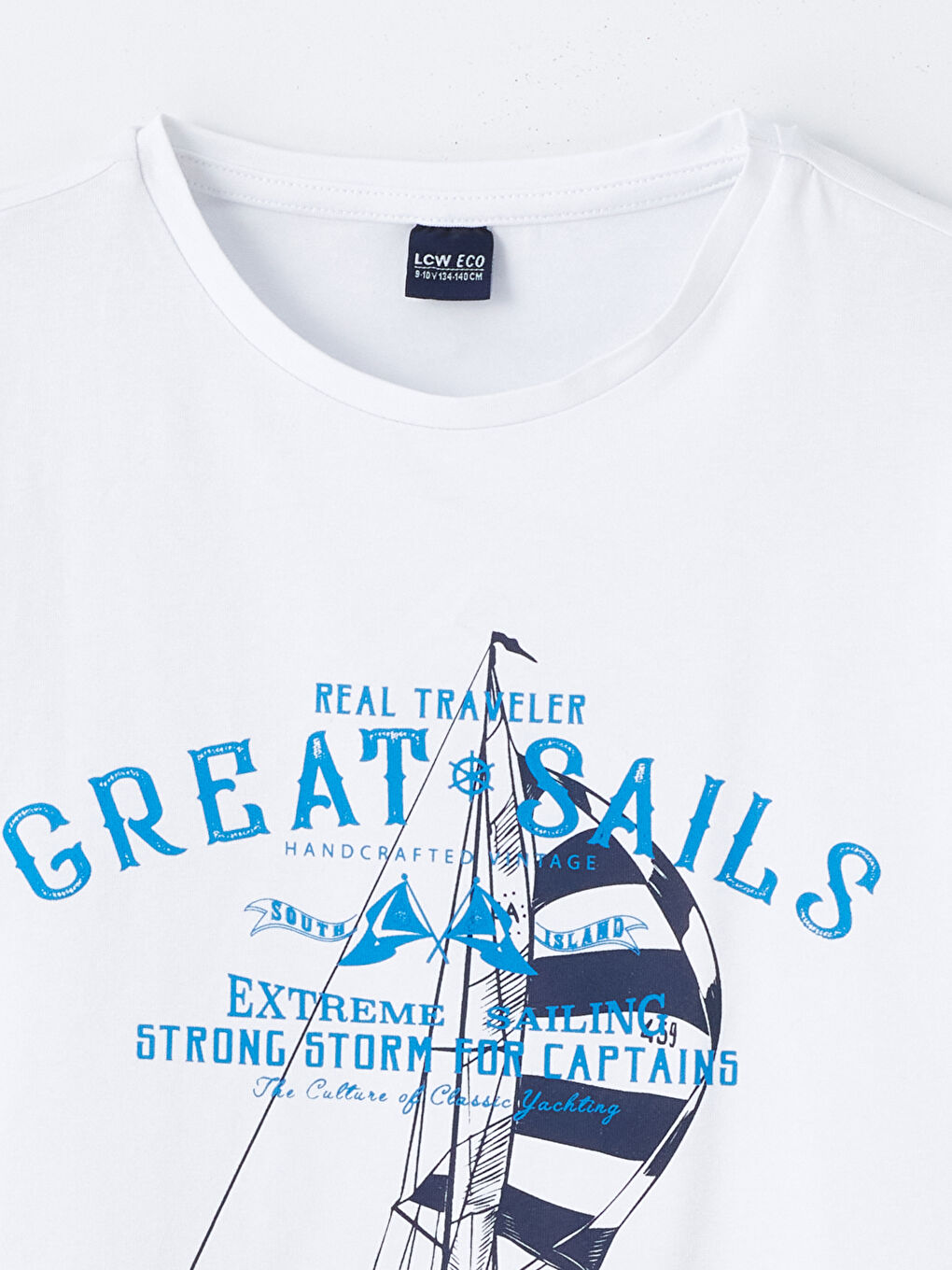 Beyaz Bisiklet Yaka Baskılı Kısa Kollu Erkek Çocuk Pijama Üst-2