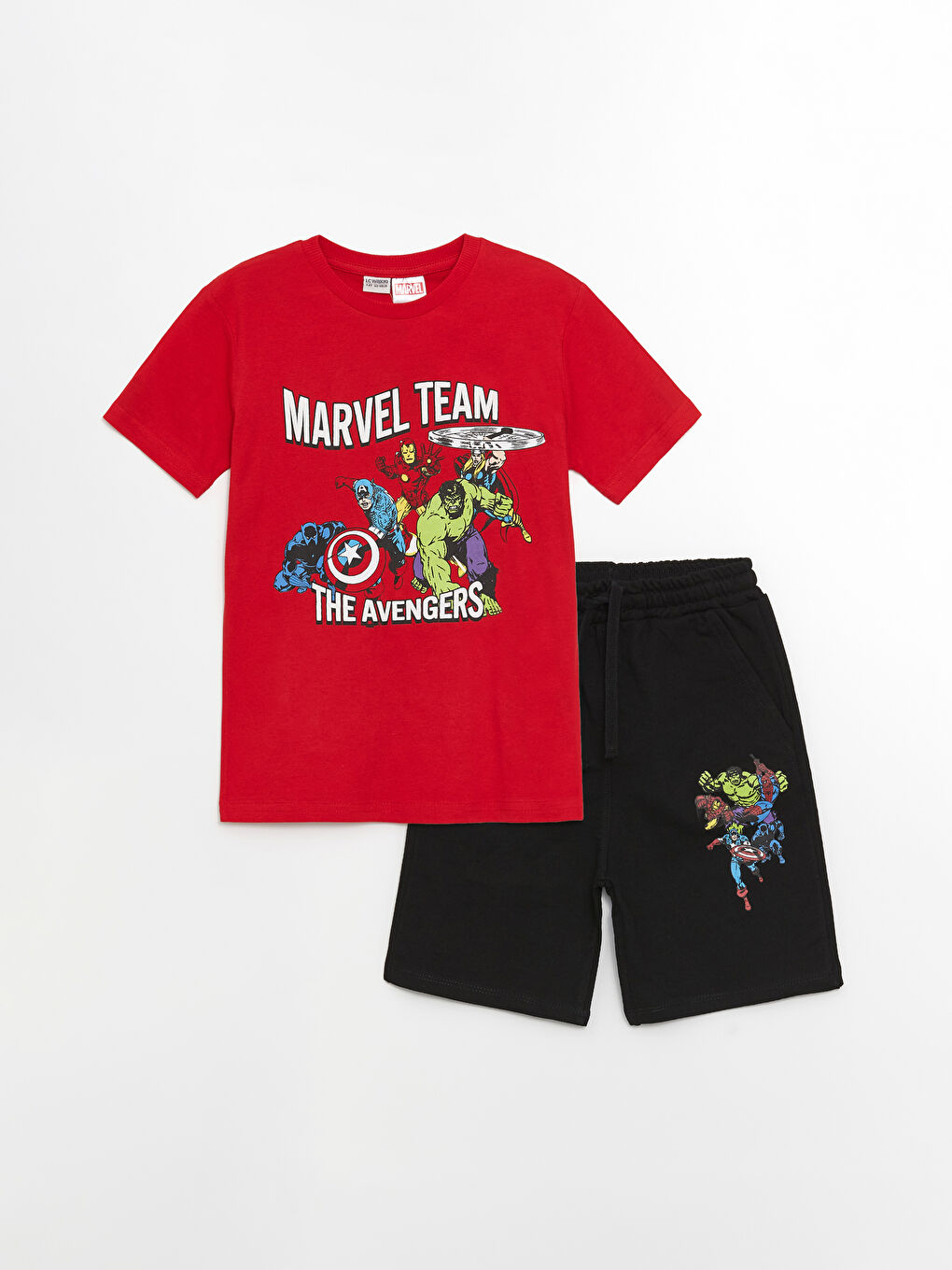 T-shirt et Short pour Garçons à Col Rond Imprimé Hulk