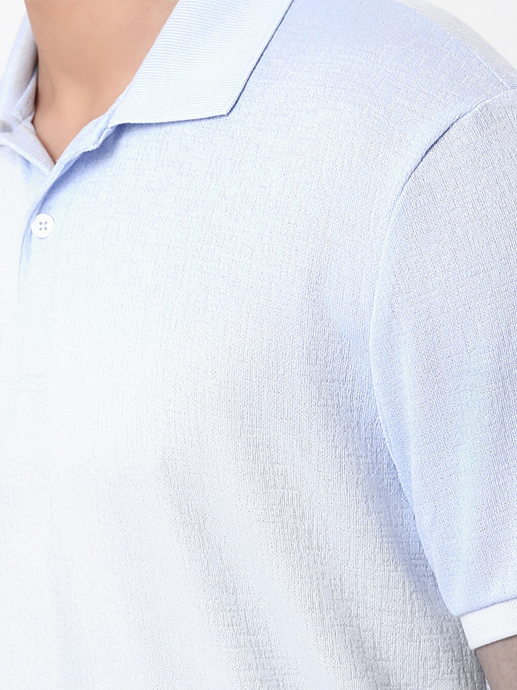 Polo Neck Short Sleeve Men's T-Shirt-2