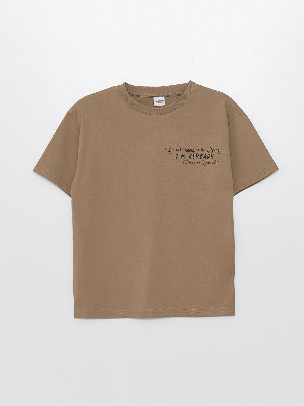 Crew Neck Oversize Soild Fabric Boy's T-Shirt -S4FB52Z4-Y9H