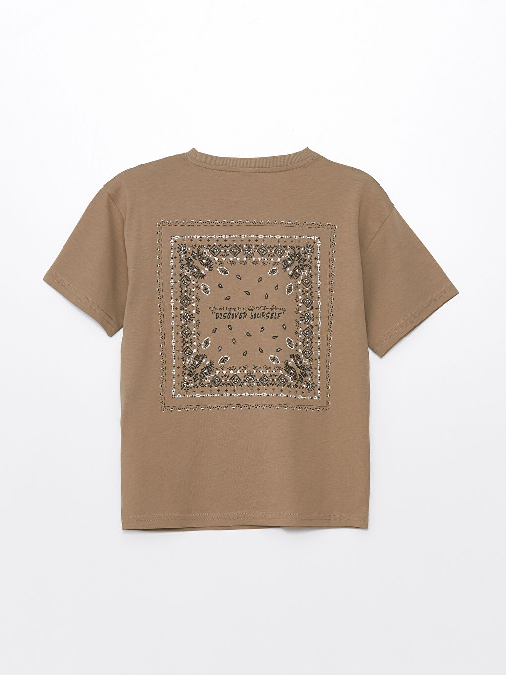 Crew Neck Oversize Soild Fabric Boy's T-Shirt -S4FB52Z4-Y9H