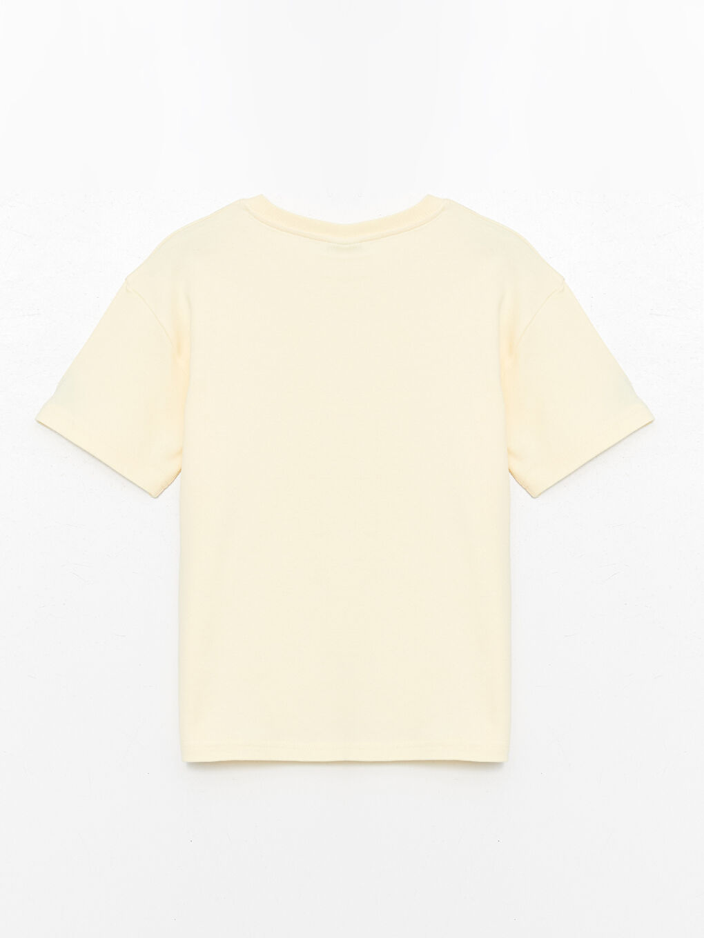 LCW Kids Bej Bisiklet Yaka Oversize Tok Kumaş Erkek Çocuk Tişört - 4