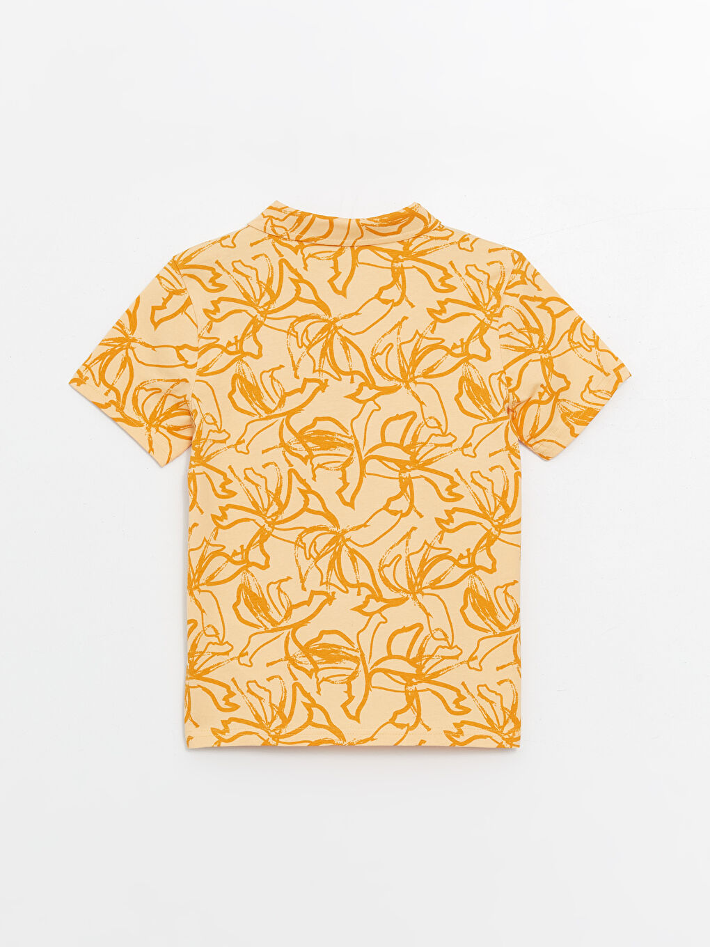 Polo Neck Printed Short Sleeve Boy T-Shirt -S4FB85Z4-LUG