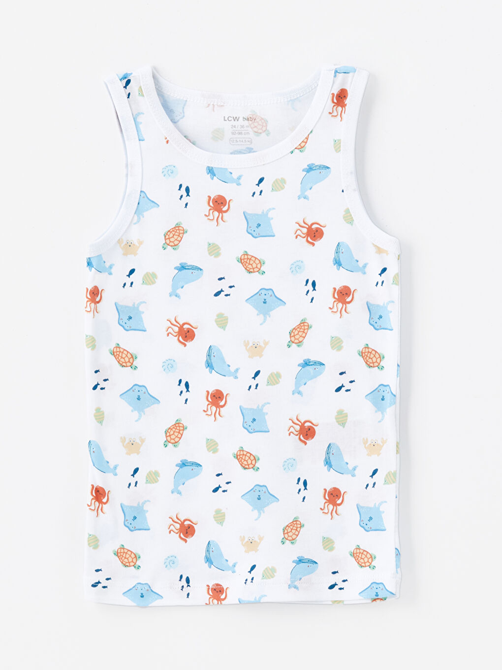 Ekru Bisiklet Yaka Erkek Bebek Atlet-1