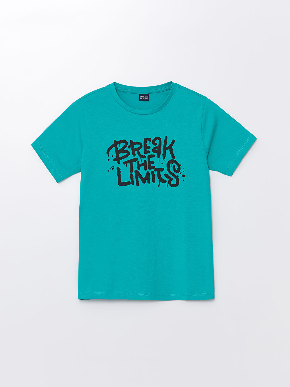 Yeşil Bisiklet Yaka Baskılı Kısa Kollu Erkek Çocuk Pijama Üst