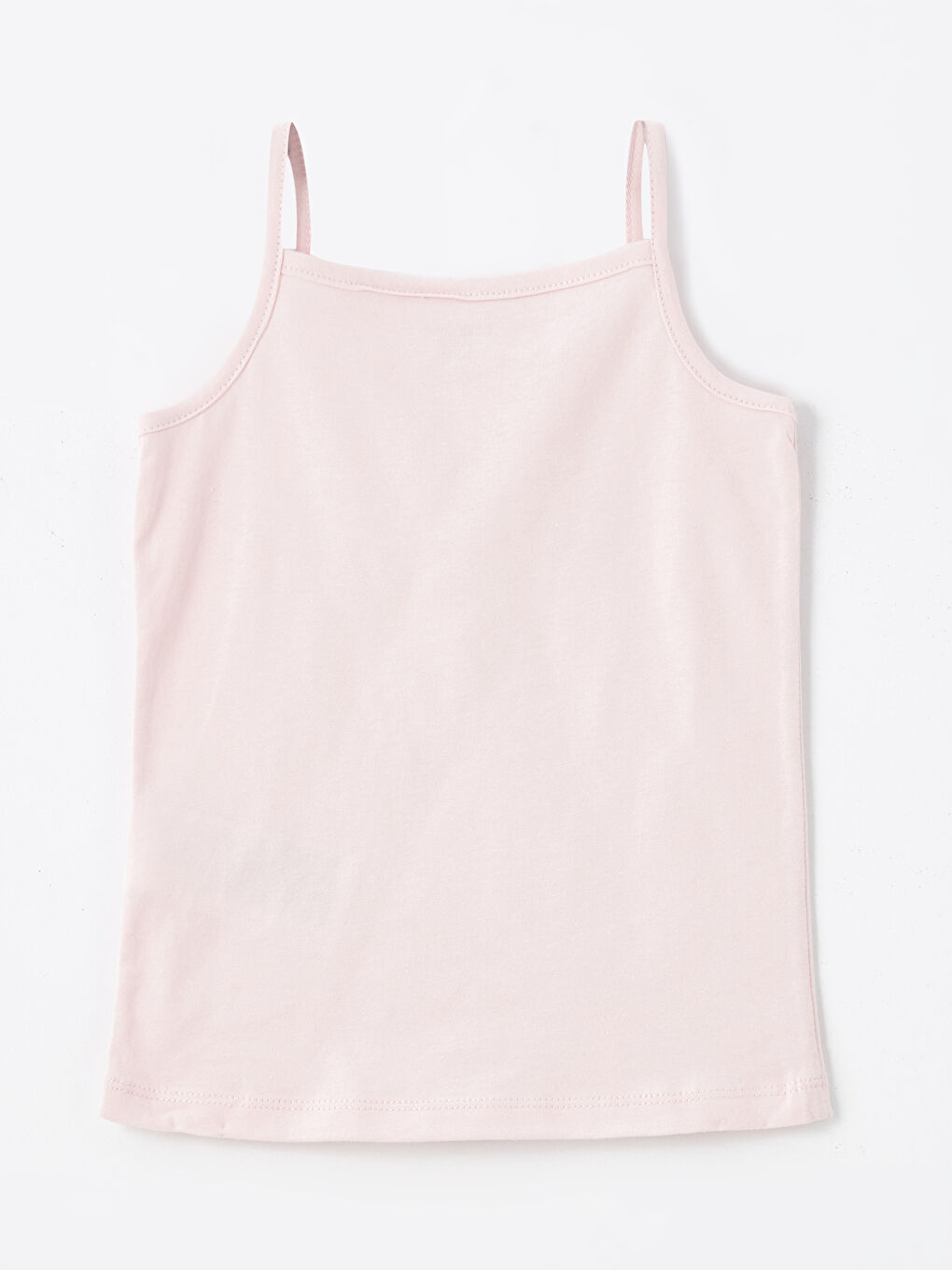 Pembe Kare Yaka Askılı Basic Kız Bebek Atlet