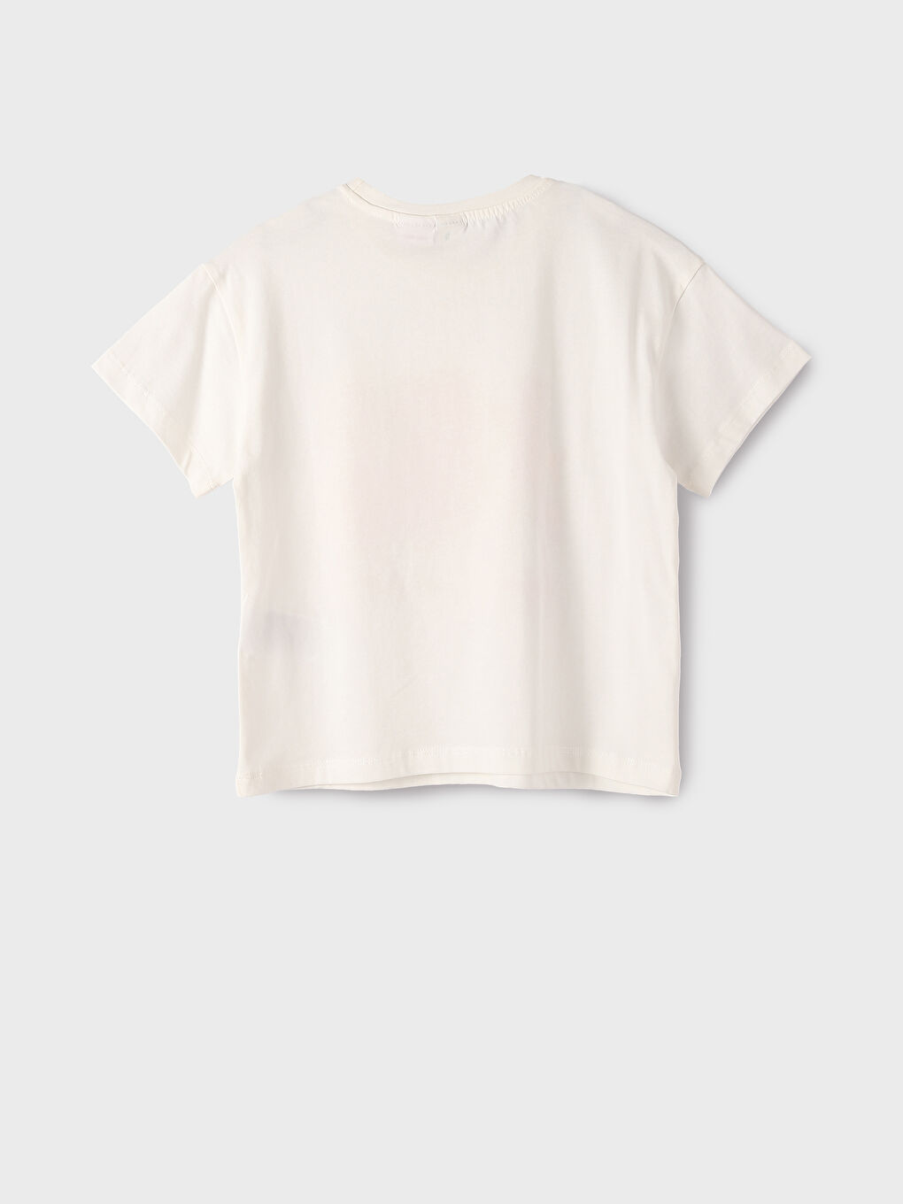 Crew Neck Barbie Printed Short Sleeve Girls' T-Shirt-2