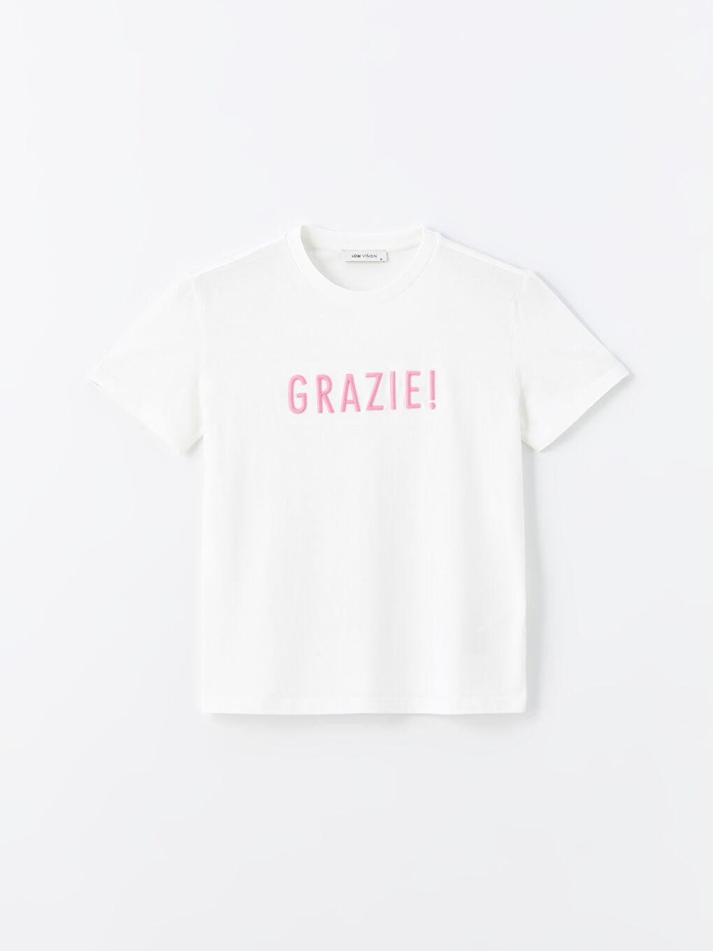 تيشيرت نسائي بأكمام قصيرة وياقة دائرية مطبوع-4