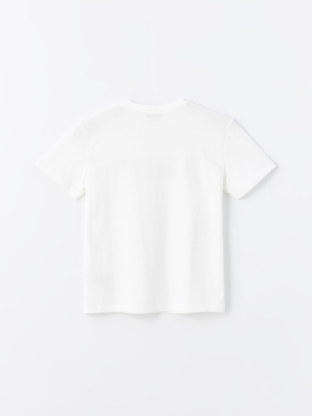 تيشيرت نسائي بأكمام قصيرة وياقة دائرية مطبوع-5