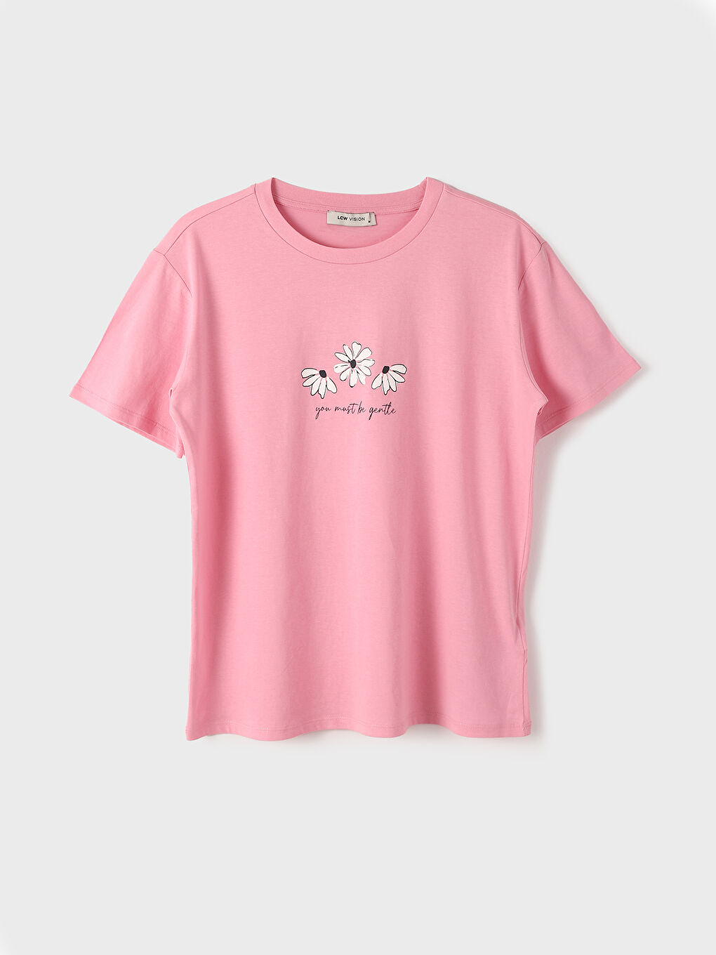 Crew Neck Printed Short Sleeve Women's T-Shirt