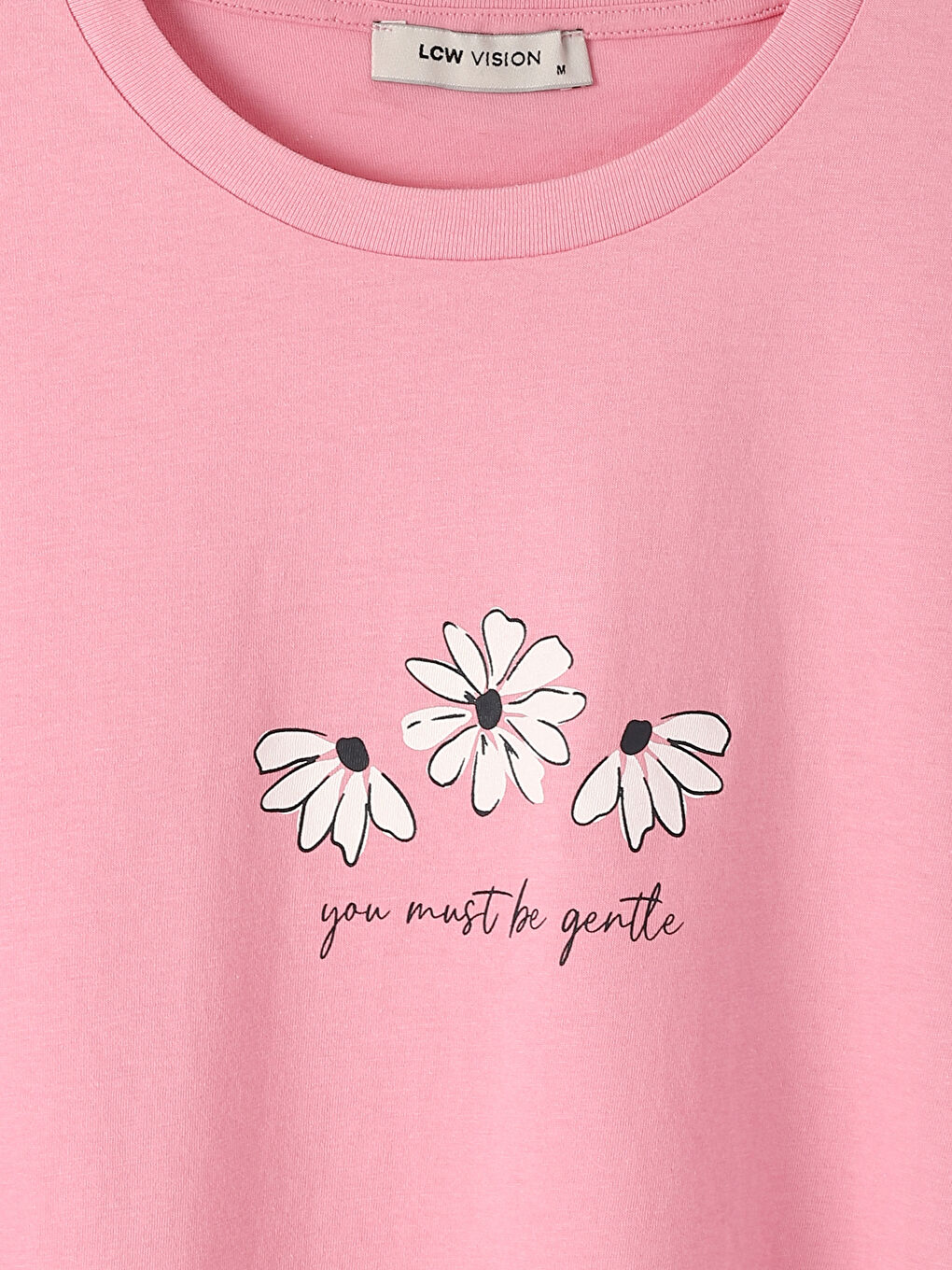 Crew Neck Printed Short Sleeve Women's T-Shirt-1