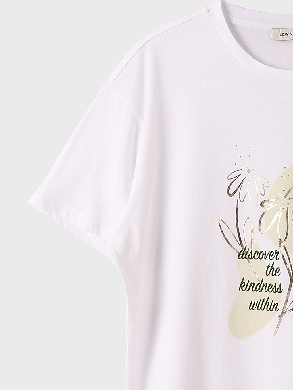 Crew Neck Printed Short Sleeve Women's T-Shirt-3