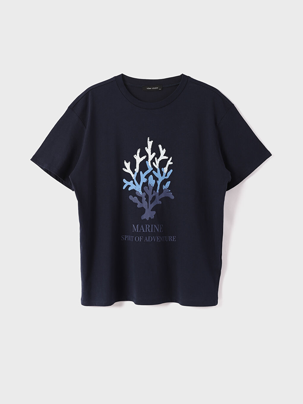 تيشيرت نسائي بأكمام قصيرة وياقة دائرية مطبوع