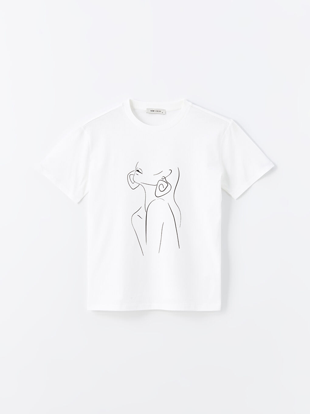 Crew Neck Printed Short Sleeve Women's T-Shirt-4